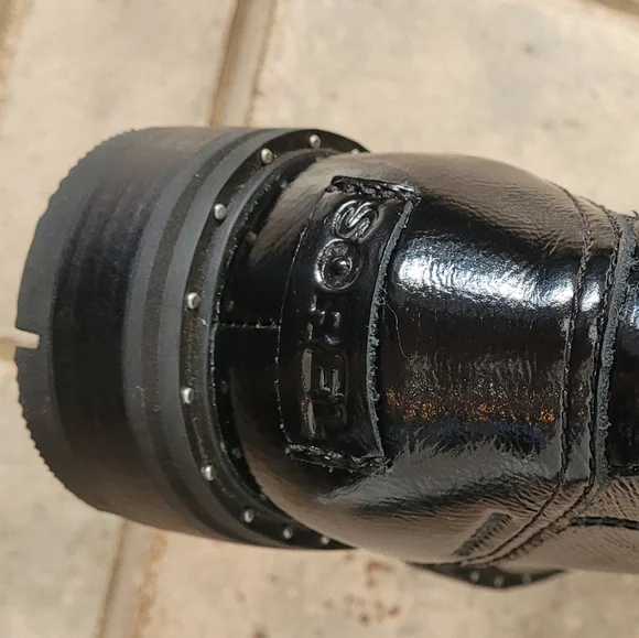 🤑SOLD🤑Sorel Lennox Shearling-Trimmed Patent Leather Combat Boots - Picture 10 of 10